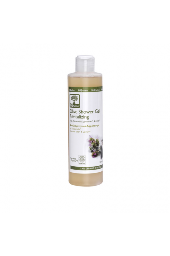  Αναζωογονητικό αφρόλουτρο Bioselect 250ml με Dictamelia*, πράσινο τσάι* & μέντα**