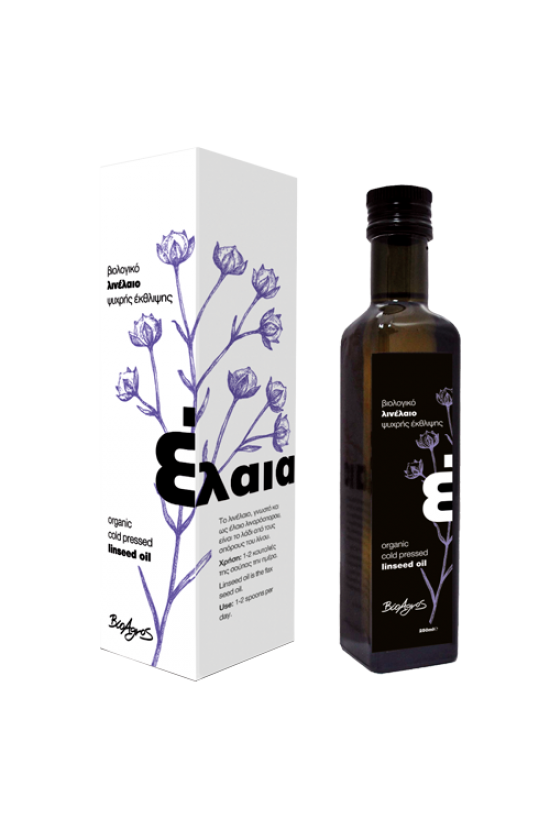 Βιολογικό λινέλαιο ψυχρής έκθλιψης BioAgros